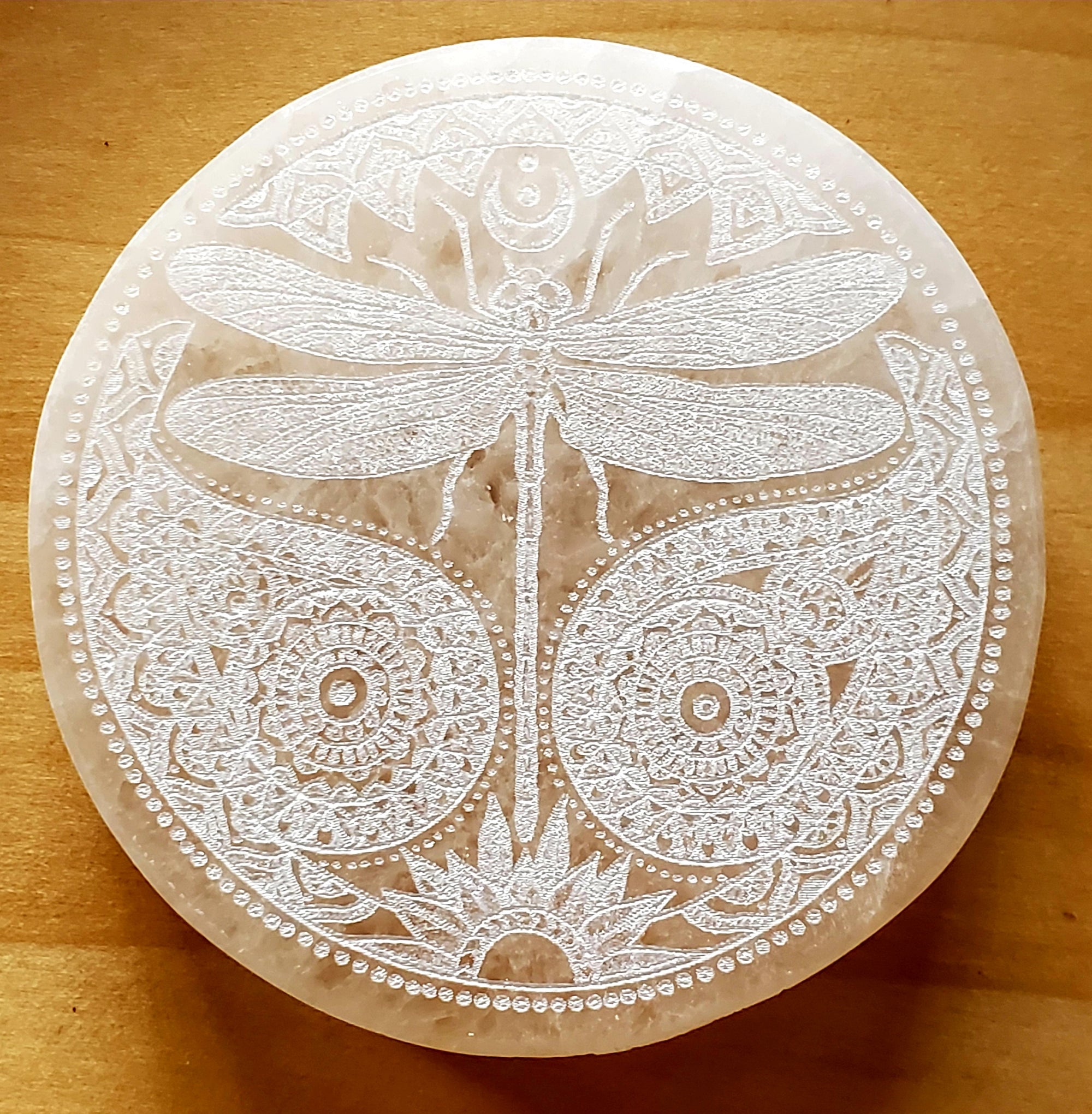 Selenite Charging Plate  Dragonfly
