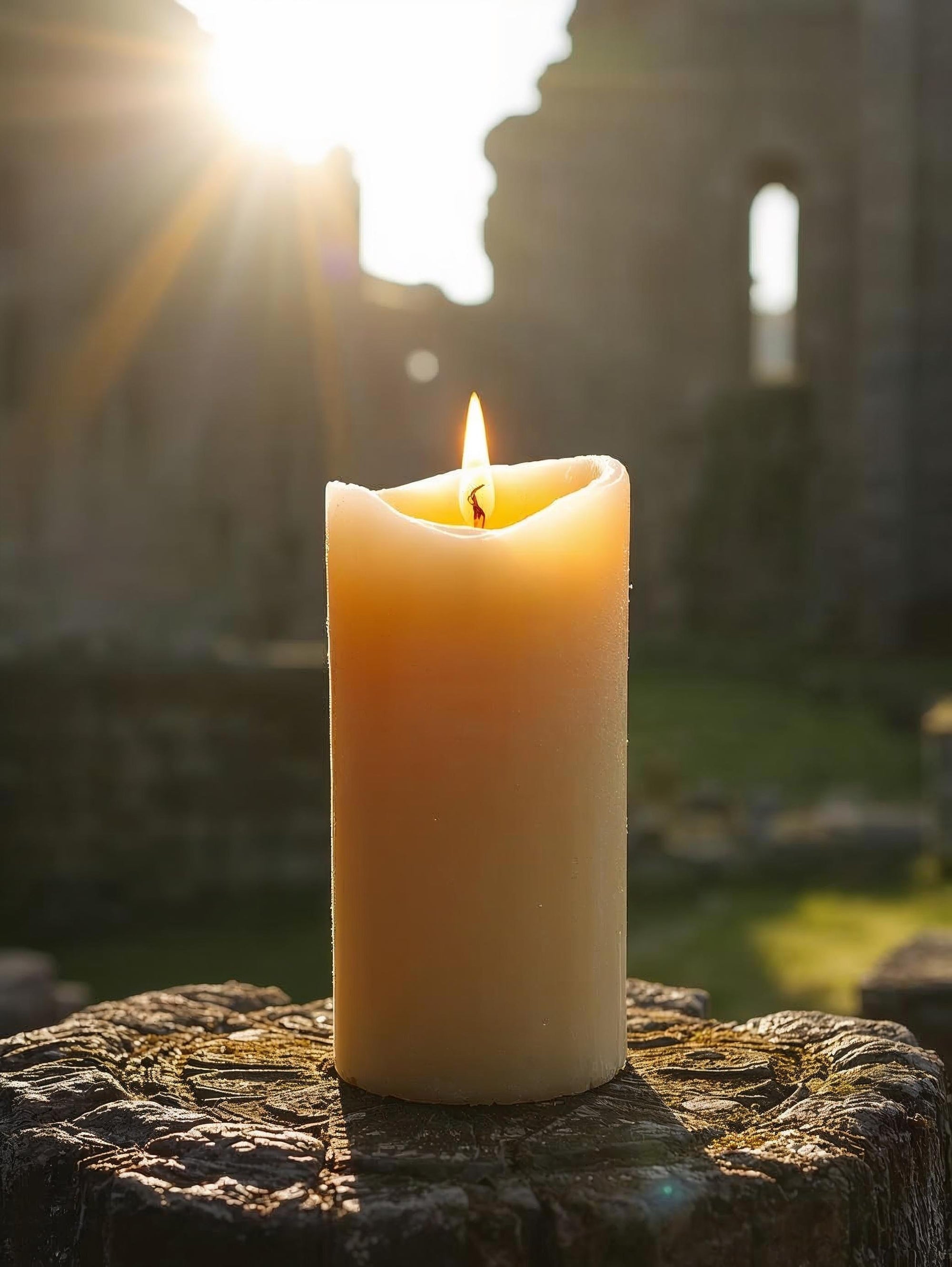 Dreaming Bee – 2×6 Beeswax Pillar Candle