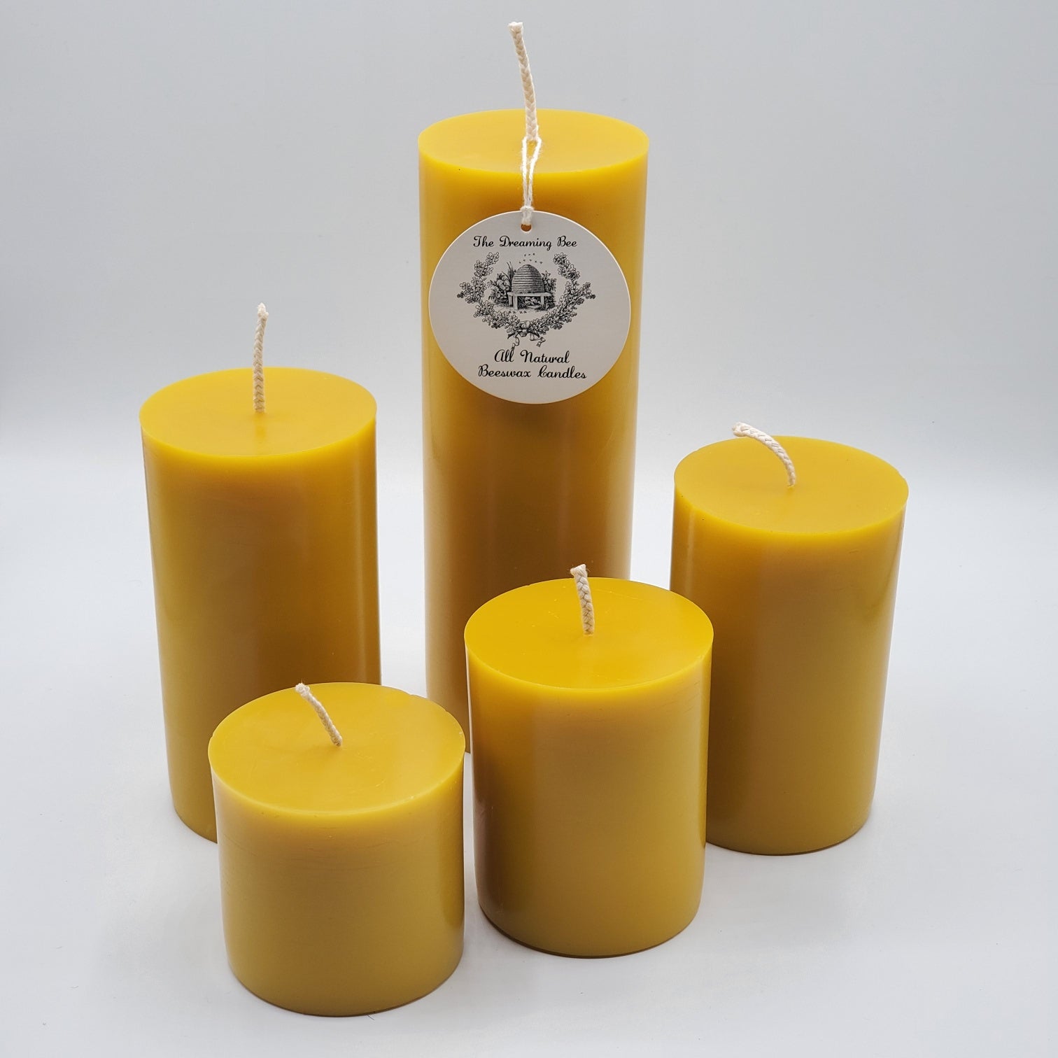 100% Beeswax Honeycomb Pillar Candle